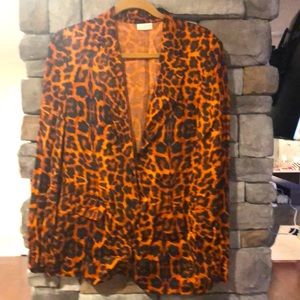 Jacket bright fall colors fits true to size.